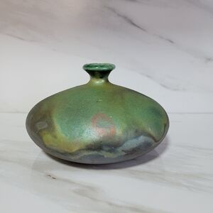 Stephen Roy Raku Studio Art Pottery Vase Signed SR